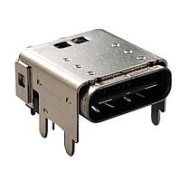 Adam Tech USB-C40-S-RA-BK-30-TR ຕົວເຊື່ອມ USB Type C CONN RCPT USB4.0 R/A THRU-HOLE