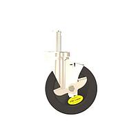 Desco WCB5X125SB ລໍ້ ESD - ລໍ້ລົດຫຼຽນສວຍ 5''x1-1/4'' ສີດຳ ການປະກອບລໍ້ ESD ລໍ້ລົດຫຼຽນສວຍ ມີລັກສະນະກັບເບຣກ