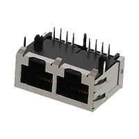 Molex 44150-0011 ກຸ່ມ MODJACK RA FLGLS CAT5 PTH 2PORT SHLD