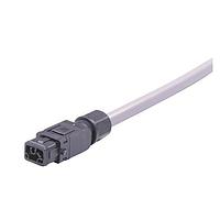 HARTING 33500900203010 ການປະກອບສາຍສະເກັດຮູບສະກັດ Han 1A 5+PE IP65 ສາຍສະເກັດສິ່ງດຽວ, ບໍ່ມີການປົກກັນ, ຜູ້ຍິງ, ຮຸ່ນກົດລົງ (ສັ່ງກົດລົງແບບແຍກ), 6x16AWG, PVC ສີເທົາ, 1.0m
