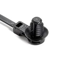 HellermannTyton 157-00350 ສາຍຜັນສະຖານຖານ Standard Cable Ties Offset Fir Tree Cable Tie, B Series, 12.5mm Offset, 50mm Max Bundle, PA66HIRHSUV, ສີດຳ