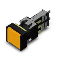 Omron Automation and Safety A165L-JYM-T1-2 ກັບກັນ Guard IL PB REC YEL 110VDC DPDT Pushbutton
