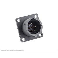 Eaton Souriau-Sunbank UTSX010E98PY ຮັບສິນສ່ວນ Receptacles Square flange receptacle, ບໍ່ມີ backshell, ມີ 6 ຕິດຕໍ່ຊ່ອງຊອດຜູ້ຊາຍ, IP68/69K ໃນສະພາບບໍ່ໄດ້ເຊື່ອມຕໍ່, keying Y
