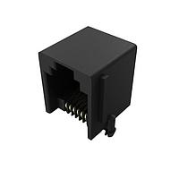 GCT (Global Connector Technology) MJ3235-66-0 ການເຊື່ອມຕໍ່ 6P6C Mod jack ສີດຳ R/A TH ບົດບັນທຶກດ້ານເທິງ ຖານວາງ