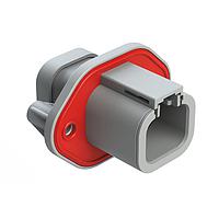 Amphenol SINE Systems ATP04-4P-PM08GEC ປຸ່ມກັບສະບັບ 4 ທາງ 4 ຂາຍ Rcpt ສະແກຣວ Pnl Mnt ມີຝາປົກກັນ Gasket Cap Gr