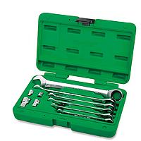TOPTUL GAAI1004 Pro-Series Ratchet Combination Wrench Set (10 pcs)