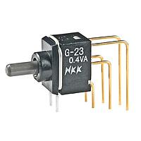 NKK Switches G23AV ສະກອງປຸ່ມສະກັດຂະໜາດນ້ອຍສຸດ ເປີດ-ປິດ-ເປີດ DPDT