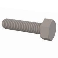 Essentra Components 50M060100J025 Machine Screw Hex Unslotted Bolt, M6 X 1 Thread, 25mm Lg