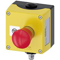 SIEMENS 3SU18510NH004NB2 ອຸປະກອນຄຳສັ່ງ ຕູ້ຫຸ້ມໂລຫະ/ປຸ່ມກົດ ແຜ່ນສີຟ້າ 1NO. ຕົວເຊື່ອມຕໍ່ M12