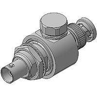 HUBER+SUHNER 3401.01.C ອຸປະກອນປ້ອງກັນເກີດກະທົບທີ່ມີການເຊື່ອມຕໍ່ Connectorized Surge Protectors GDT BNC plug(m) to BNC jack(f), 0-1000MHz