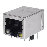 Bel Fuse P01-0001-02 ຕົວເຊື່ອມ 1X1 10/100 TAB DOWN W/LED 15u" PLATING