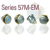 ITW Switches 57M211R ປ່ອງປິດ LATCH-ILLUM PANEL SEALED METL PB