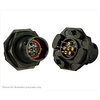 Eaton Souriau-Sunbank UTS710D98PW ຮັບສະຫຼຸບ ຮັບສະຫຼຸບກະແຈພລາສຕິກ jam nut, ບໍ່ມີ backshell, ມີ 6 ຕິດຕໍ່ຜູ້ຊາຍ PCB, IP68/69K ໃນສະພາບບໍ່ໄດ້ຕ້ອງການ, ການກຳນົດກະແຈ W