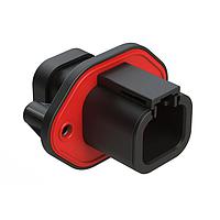 Amphenol SINE Systems ATP04-4P-PM07GEC 4-ທາງ 4 ພິນ Rcpt ສະກຣູ Pnl Mnt ກັບຝາປິດ Gasket Cap Bl