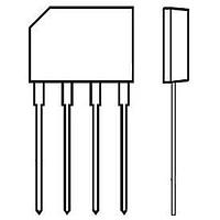 Diodes Incorporated KBP005G ສະຕະປະທີດຟາດຟອງດຽວ 1.5A 50V