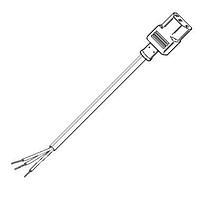 Volex 17519 10 B1 ສາຍພະລັງງານບໍ່ມີປລັກ 18AWG SJT 125V 9FT 10IN (3.0m) ສີດຳ