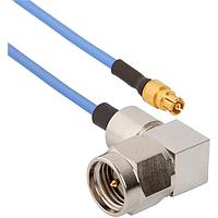 Amphenol SV Microwave FSSMPM-047-MRSMA-180 ສາຍສັ້ນ RF SMPM ຕົວຜູ້ຊາຍຕົວຜູ້ຍິ່ງ F  SMA R/A M 18" ສາຍ