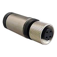 Stewart Connector SS-12000-023 ຕົວເຊື່ອມຕໍ່ມິດຕຣິກວົງກົມ M12 A-Code Connector ປຸ່ມຕິດຕາມພື້ນທີ່ ມີ 4 ຂໍ້ຕິດຕໍ່ IDC