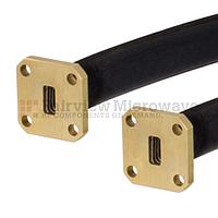 Fairview SMW28SF005-36 WR-28 Seamless Flexible Waveguide in 36 Inch Using UG-599/U Square Cover Flange With a 26.5 GHz to 40 GHz Frequency Range