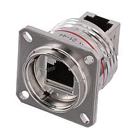 Amphenol Socapex RJFTV21RAN ຟິວລດ ທຣີດເດດ Sq ແຟລັງ Recpt R/A RJ45 Nic