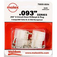 Molex 76650-0054 ຊຸດຕິດຕໍ່ .093 ຊຸດຕິດຕັ້ງ Pnl Mnt Plug Recp 6P