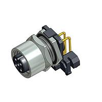 Amphenol CONEC 43-01197 ມຸມຂວາ 4P R/A PCB W/GND M12 BACK MNT SCKT