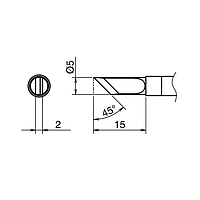 HAKKO T39-K ຫົວປາກບວດ (Shape-K)