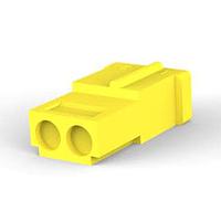 AMP Connectors - TE Connectivity 1-480318-4 ກອງປະກອບປລັກ 02P PLUG HSG F/H YEL