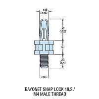 Heyco 10678F ການສະຫນັບສະຫນູນມີເກັບ, ຜູ້ຊາຍ HSCBS-04 V-0 ທຳມະຊາດ