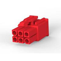 AMP Connectors - TE Connectivity 1-172168-2 ຮູສິງ Receptacle MINI PLUG 6P ແດງ