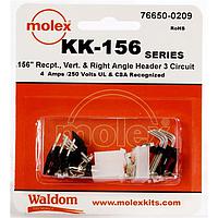 Molex 76650-0209 ຊຸດຕໍ່ຕໍ່ KK-156 Connector Kit V & RA Hdr Rec 3Ckt