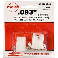Molex 76650-0055 ຊຸດຕິດຕໍ່ .093 ຊຸດຕິດຕໍ່ Pnl Mnt Plug Recp 9P