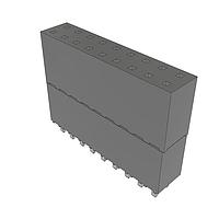Samtec ESW-109-33-S-D Stackthrough .100" ລາຍປະກອບປຸ່ມຊ່ອງສູງ
