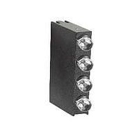 BIVAR H401CBC-RP LED Circuit Board Indicators LED Assembly, Right Angle, 3mm LED, Quad-Level, 1 Station, Bi-Color HE Red/Green, White Diffused Lens, Reverse Polarity.