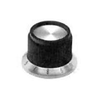 Alcoswitch - TE Connectivity PKD60B101/8 ປຸ່ມຮູບສະກອນກັບກະໂປງ STRGHT 0.8" ມີກະໂປງ SWITCH KNOB