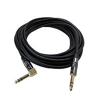 Io Audio Technologies IO-BP176010-T3MCH-R ສາຍສັ້ນສຽງ Audio Patch Cord Balanced Patch Cable, 1/4"TRS ເຖິງ 1/4"TRS RA, ຕິດຕໍ່ Chrome/Gold, Stereo, 10'
