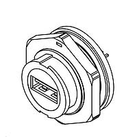 Amphenol Commercial Products MRU-AF41-1000 ຕົວເຊື່ອມ USB Type A ຕິດຕັ້ງບົດ Pnl Mnt Bayonet Rcpt Vert PCB Tail Term