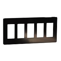 Square D SQWP141005BK ກະແຈປົກຄຸມ 5 GANG SCREWLESS MATTE WALL PLATE BK