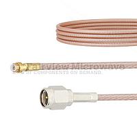 Fairview FMCA1419 Snap-On MMBX Plug to SMA Male Cable RG316 Coax