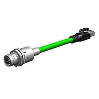 Molex 1203411082 ເສັ້ນສາຍເຊນເຊີ / ເສັ້ນສາຍອັກຕູເວີ M12 CAT6A REC-F/RJ45 ST TEAL TPE 35M-ID