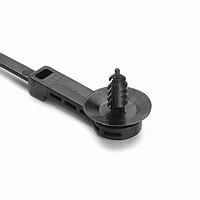 HellermannTyton 157-00172 ຂາຍຜັດສາຍ 1-ຊິ້ນ Cable Tie/Fir Tree Mount, ອອບເຊດ 25mm, ຍາວ 9.1", ຮູ M6, 50lb, PA66HIRHSUV, ສີດຳ