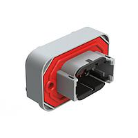 Amphenol SINE Systems ATM13-08PB-BM02 ຕົວເຊື່ອມ RA Flng Mnt PCB Rcpt 8POS Gry Gld Cont B