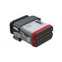 Amphenol SINE Systems AT16-18SA-EKSR02 ຕົວເຊື່ອມຕໍ່ 18 ຕຳແໜ່ງ ປລັກດ້ວຍຝາ, ກະທີ A, ສີເຫຼືອງ