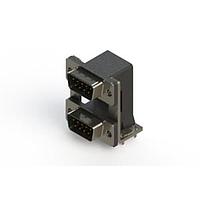 EDAC 661-009-664-03A ຕູ້ສະຫນອງ Dual Port D-Sub ມຸມຂວາ ຕູ້ສະຫນອງ Dual Port D-Sub