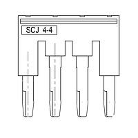 Amphenol Anytek SCJ0404RD00G ສາຍສະເໜີສະເໜີ Bridge Jumper SCJ4-4mm2 4pins