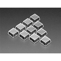 Adafruit 5662 ຂອບສະວິດ / ຝາປຸ່ມສະວິດ ຄີແຄັບພລາສຕິກ ສີດຳ ປ້າຍປ່ຽນໄດ້ ສຳລັບ ສະວິດ MX ທີ່ເຂົ້າກັນໄດ້ - ຊຸດ 10 ອັນ