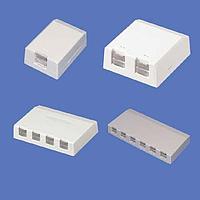 Panduit CBXS3BL-AY ກະເປົາສາຍໄຟຟ້າ ແລະ ທາງຜ່ານສາຍ ກະຕ່າຕິດພາຍນອກ 3 ພອດ ປົກກັນແຜ່ນປິດ