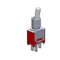 Mountain Switch 108-2MS1T2B3M1QE-EVX ສະຫນັບສະຫນູນ Toggle Switch SPDT ON-ON SOLDER