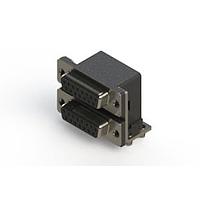 EDAC 662-015-664-041 ຕູ້ສະຫນອງ Dual Port D-Sub ມຸມຂວາ ຕູ້ສະຫນອງ Dual Port D-Sub