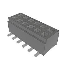 Samtec CLM-106-02-L-D ປຸ່ມຊ່ອງຕໍ່ຕ່າງ Low Profile Dual-Wipe Socket, 1.00mm Pitch